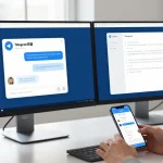 Telegram Chinese Version setup on a modern tech workspace with user-friendly language options.